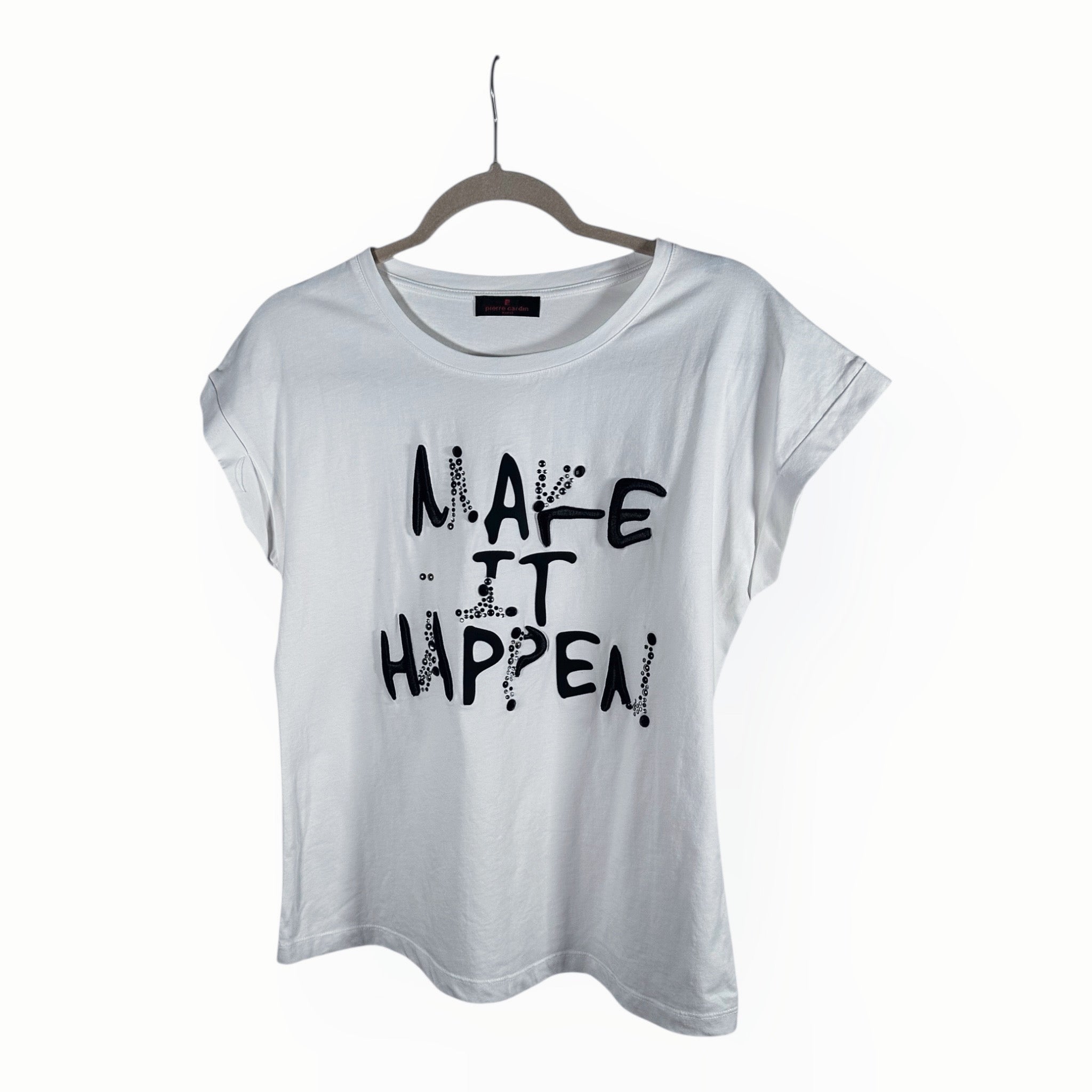 Pierre Cardin Paris- Use- White Women’s 100% Cotton T-Shirt/ SD-